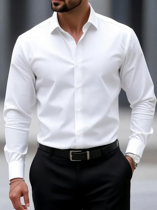 White Plain Shirts for men