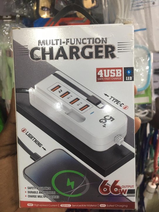 66watt output Multi function charger 4 USB