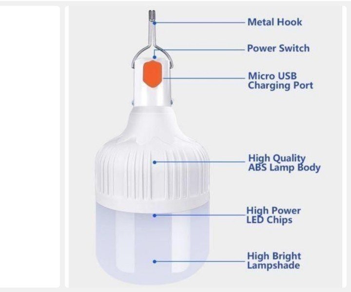 Dplight rechargeable bulb 20W