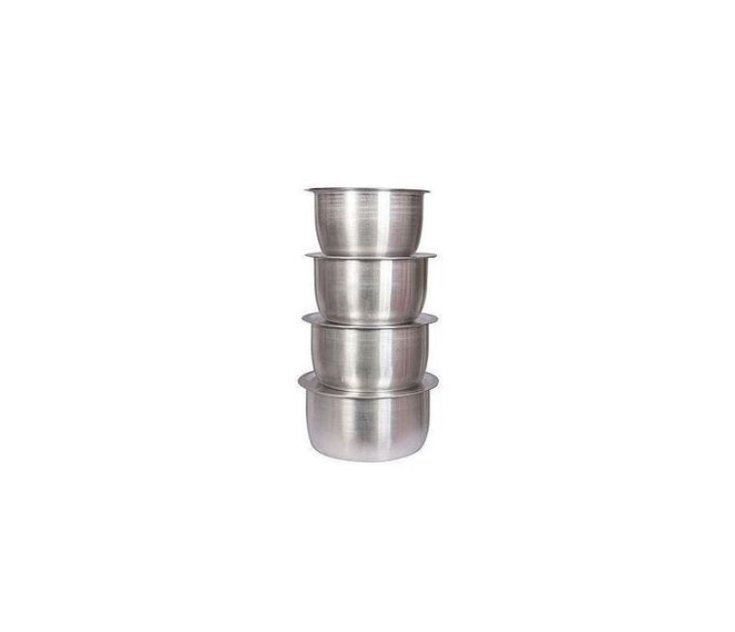 4pcs set of stainless aluminum sufuria with