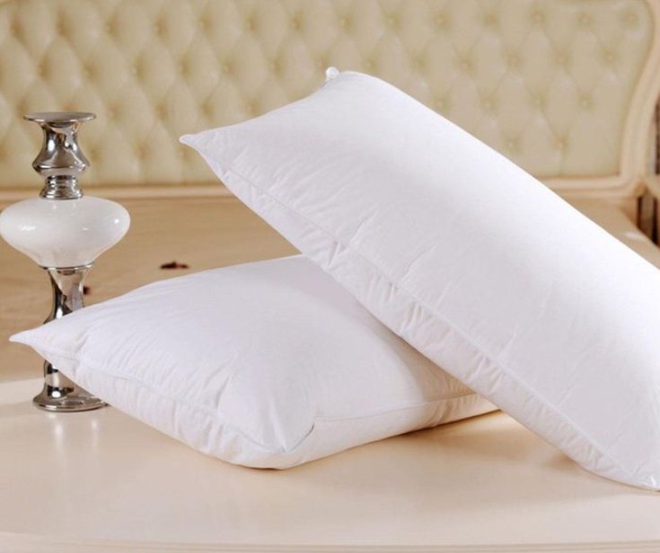 2Pc luxury soft Fibre luxury bed pillow 800g